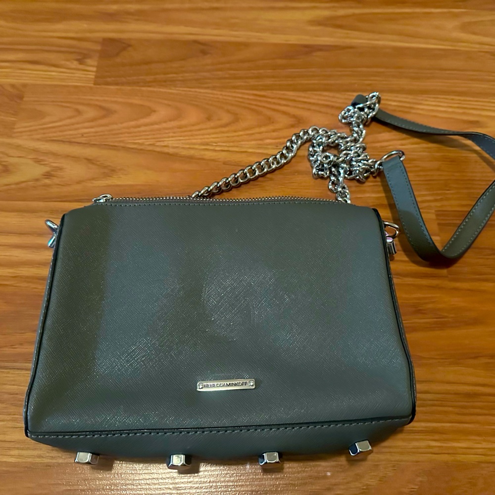 Gray Rebecca Minkoff shoulder purse